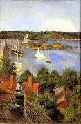Akseli Gallen-Kallela View from North Quay Sweden oil painting artist